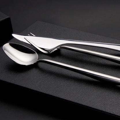 6/12/15/18/21 Pieces Sliver Cutlery Set Stainless Steel 304 Tableware Western Dinner Set Mirror Elegant Knife Fork Spoon