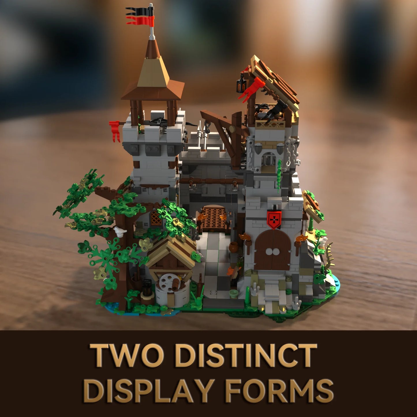 2568PCS Medieval Knight's Fortress Building Blocks Street View MOC Bricks Model Toys Sets Assembly Ornament Ideal Holiday Gifts