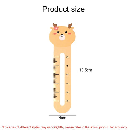 50-Pack Cartoon Animal Bookmarks, Dual-Purpose Bookmarks and Rulers for Office and School Use, Cute Bear and Kitten Bookmarks fo