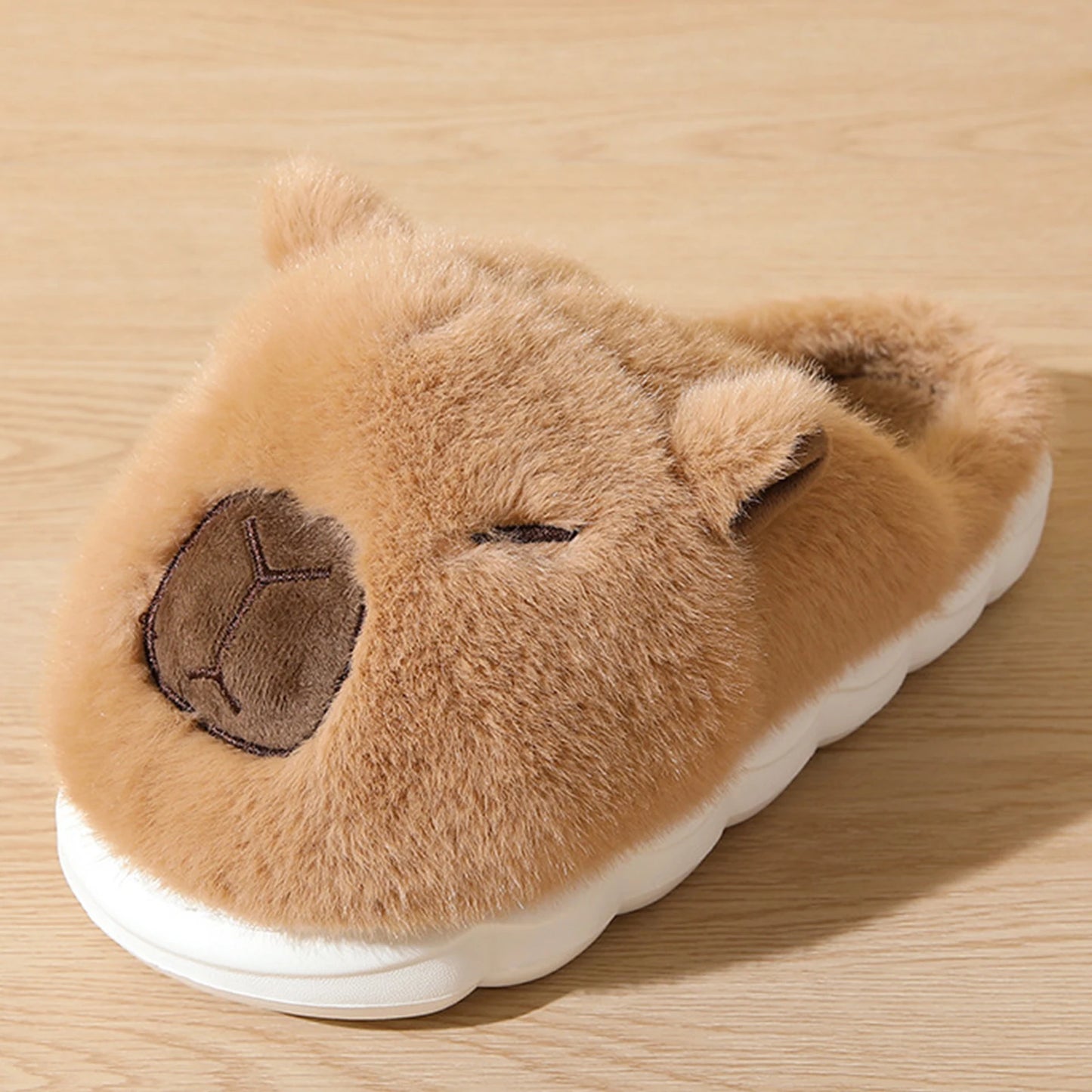Capybara Cotton Slippers Women Men Winter Thermal Slippers Cute Cartoon Animals Shoes Home Indoor Non Slip Soft Plush Slippers