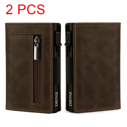 Rfid Blocking Credit Card Holder Men Wallet Luxury Pop Up Slim Thin Minimalist Wallet Bank Cardholder Case Black Vallet for Men