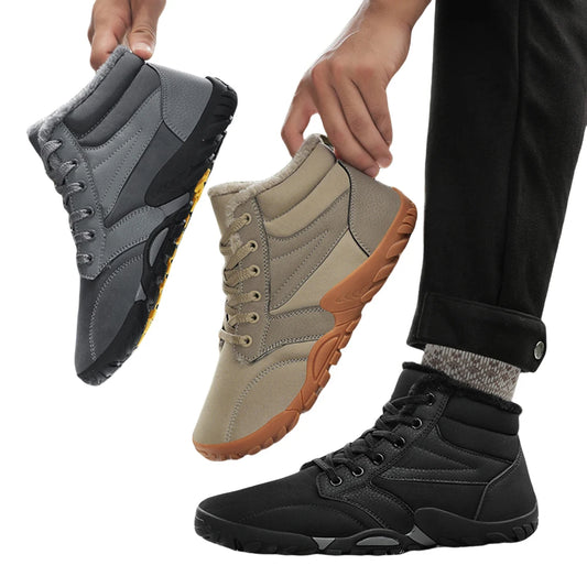 Winter Snow Boots Cold-Proof Trekking Shoes Anti Slip Minimalist Five Finger Boots Lightweight Walking Boots for Hiking Climbing