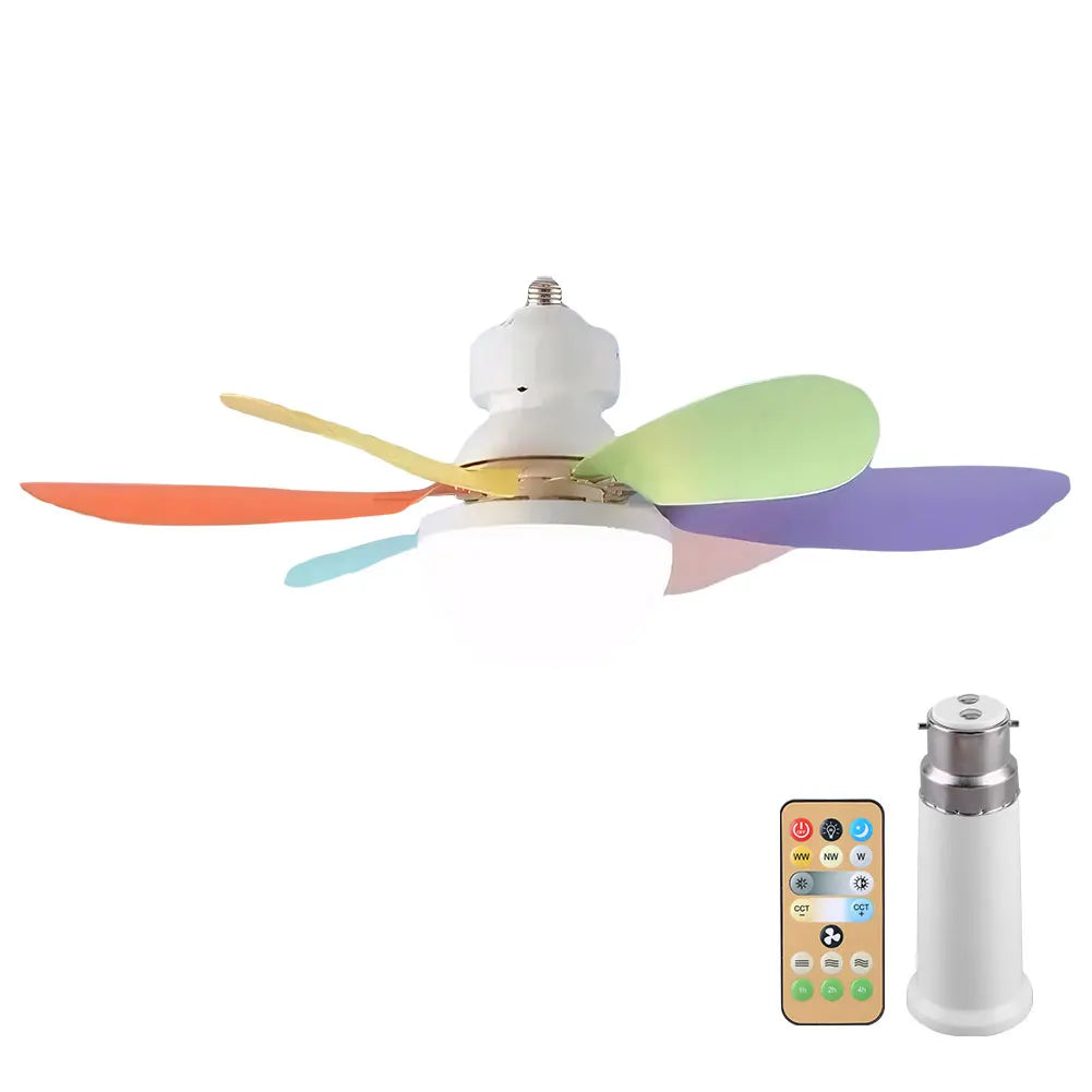 Screw in Ceiling Fan in Light Socket with Remote Ceiling Fan with Light for Bedroom Kitchen Living Room