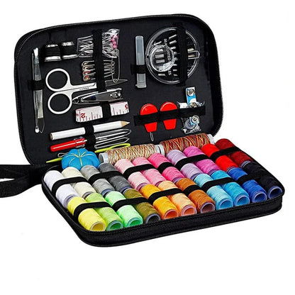 Sewing Kit with Threads Needles Storage Bag Scissors Tape Measure Buttons Portable Travel DIY Embroidery Handwork Sewing Box Set