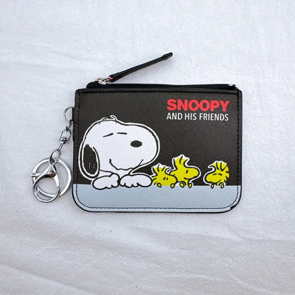 Snoopy Coin Purses Charlie Brown Cute Wallet Women Leisure Woodstock Zipper Card Holder Coin Pouch Lady Cases Giirls