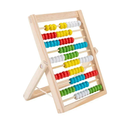 Classic Wooden Educational Counting Toy 100 Beads Preschool Math Learning Toys Montessori Number Arithmetic Abacus Toddler Gift