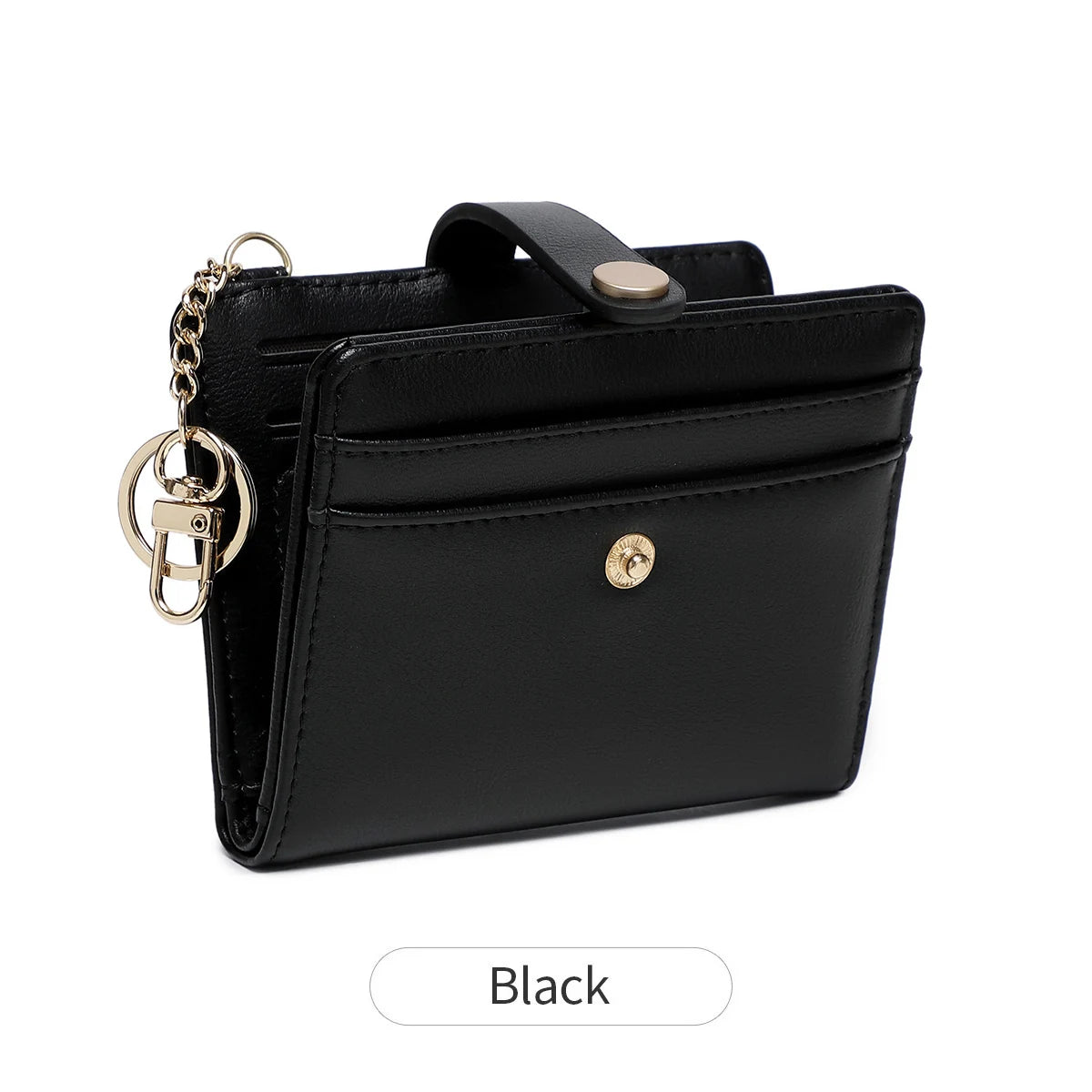 Classic Women's Short Wallet RFID Blocking Small Bifold Wallet Luxury Leather Pocket Credit Card/Card Holder Coin Purse Keychain