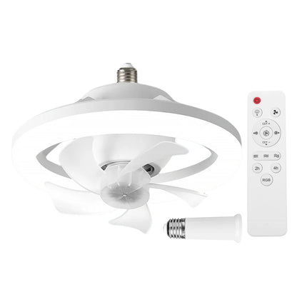 Modern Ceiling Fan with LED Light Remote Control Silent Ceiling Fan for Bedroom Living Room Kitchen