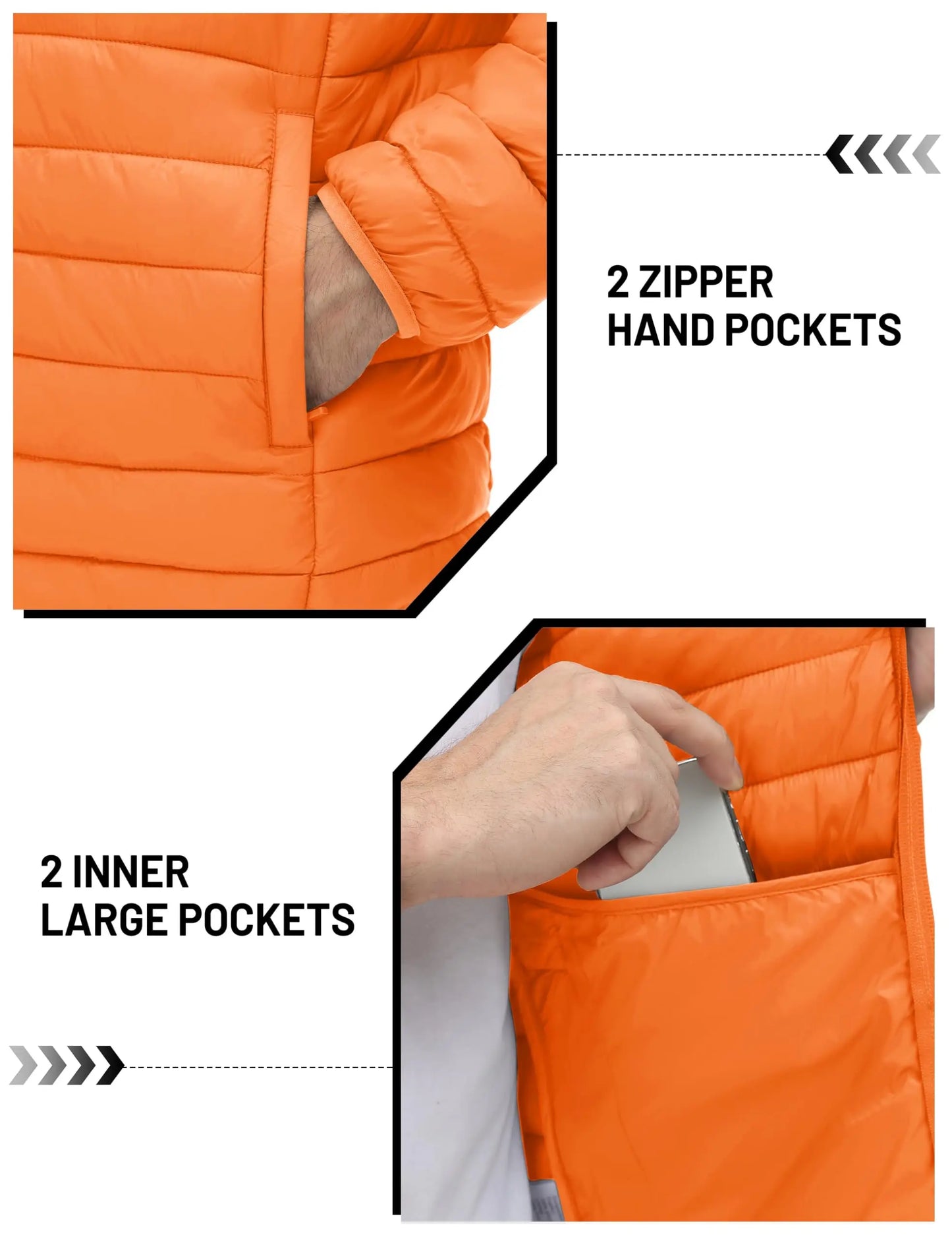 Men's Puffer Jacket Lightweight Warm Winter Coats Water Repellent Windproof Insulated Jacket