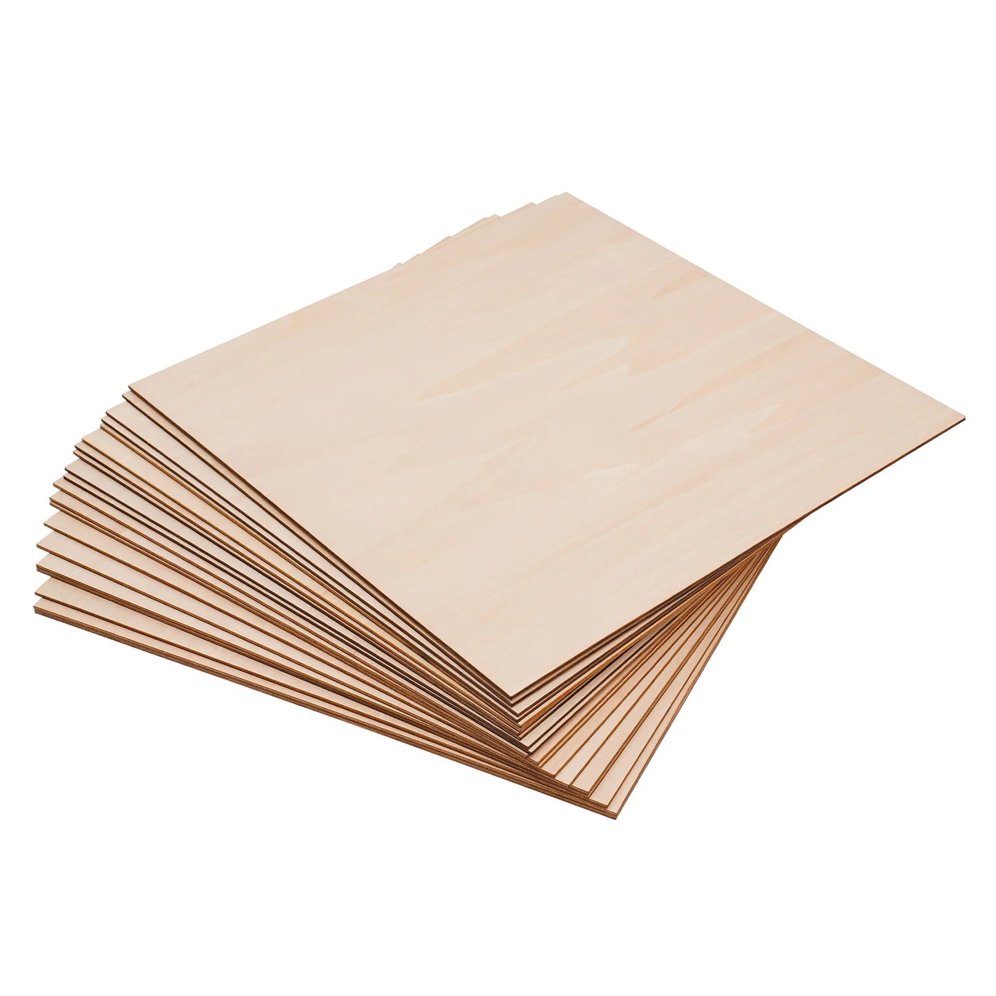 30PCS Board for Wood DIY Home Decor, Basswood Sheets, Rectangle Blank Wooden 3mm Thickness