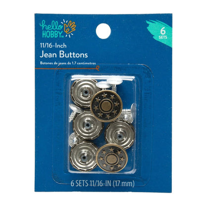 4 Pack No Sew Jean Buttons Antique Brass Replacement Fasteners Pants Shorts Easy Repair Durable Crafting Supplies