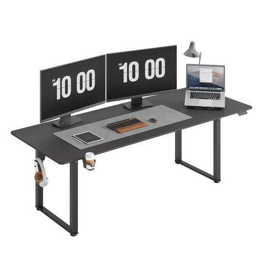 Electric Lifting Table, Square Standing Computer Desk Stand Up Desk With 4 Legs Sit Stand Desk Adjustable Height from 28-46"
