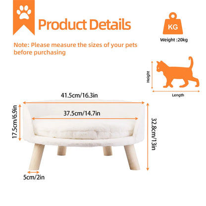 Dog Lounger with Removable Waterproof Padded Cushion