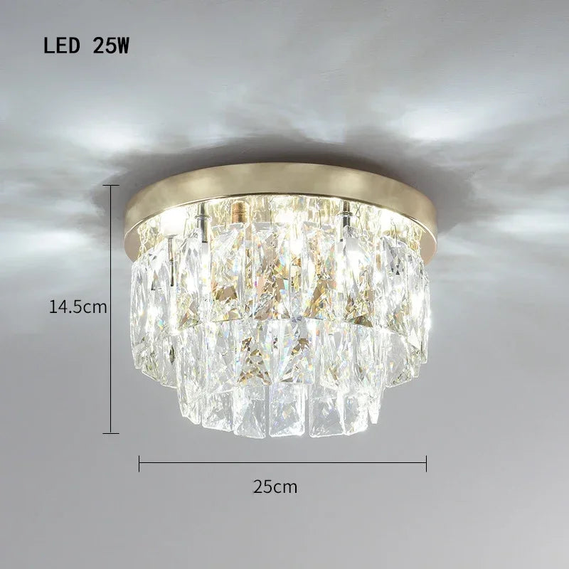 Modern Crystal Ceiling Chandelier For Living Room LED Lustre Hanging Lamps Dining Room Pendant Light Suspension Luminaire Lampen