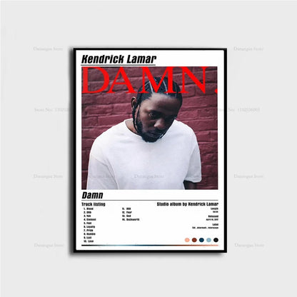 Kendrick Lamar Good Kid Maad City Hip Hop Music Album Cover Poster Prints Wall Art Canvas Painting Picture Gift Room Home Decor