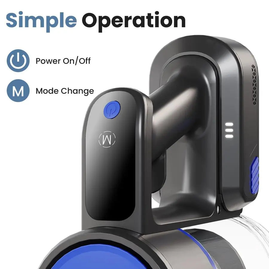 Cordless Vacuum Cleaner, Lightweight Stick Vacuum Cleaners for Home, Powerful Suction amp LED Lights Rechargeable Battery for Ca