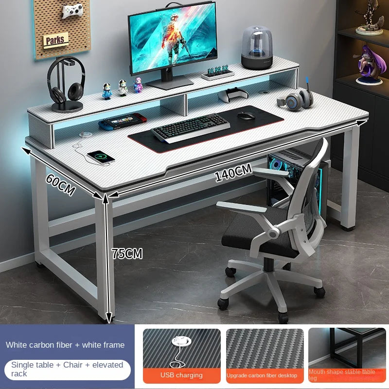 Shelf Living Room Office Desk Storage Standing Floor Metal Arbenic Computer Desks European Black Mesa De Escritorio Furniture
