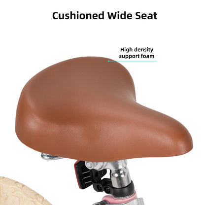 JOYSTAR Retro Style Girls Bike for 2-12 Years Kids, 12 14 16 Inch Kids Bike with Training Wheels, 20 Inch with Kickstand, Pink