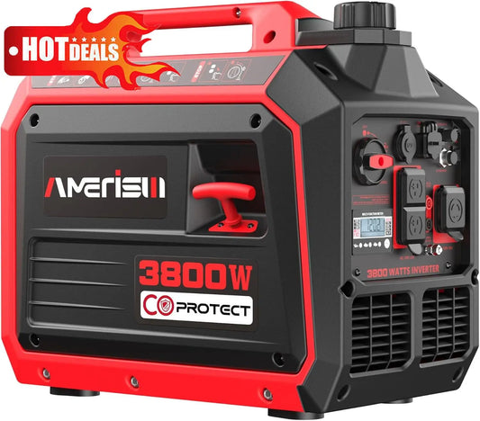 EPA Compliant 2025 Version，2500-Watt Gas Powered Portable Inverter Generator, CO Sensor, Super Quiet for Home Backup