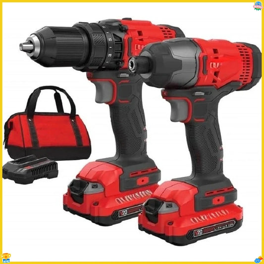 V20 MAX Cordless Drill and Impact Driver, Power Tool Combo Kit with 2 Batteries and Charger, 8.4 lbs