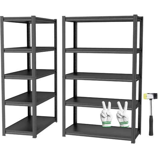 63" H Storage Shelves Adjustable Metal Shelving Unit Utility Storage Shelf Organizer for Pantry Bedroom Warehouse Bathroom