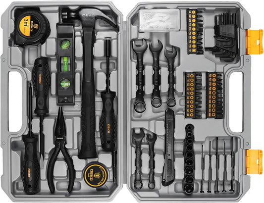 DEKO Tool Kit Set Box Home Repair Tools Basic Hand Toolbox Sets 148Piece.