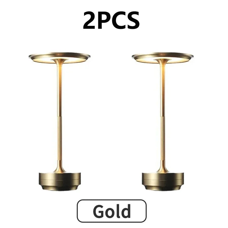 2PCS Rechargeable Wireless Table Lamp for Bedroom, Rechargeable, Touch Lamp, Camping Candle, Creative, USB-C, Desk Lamp