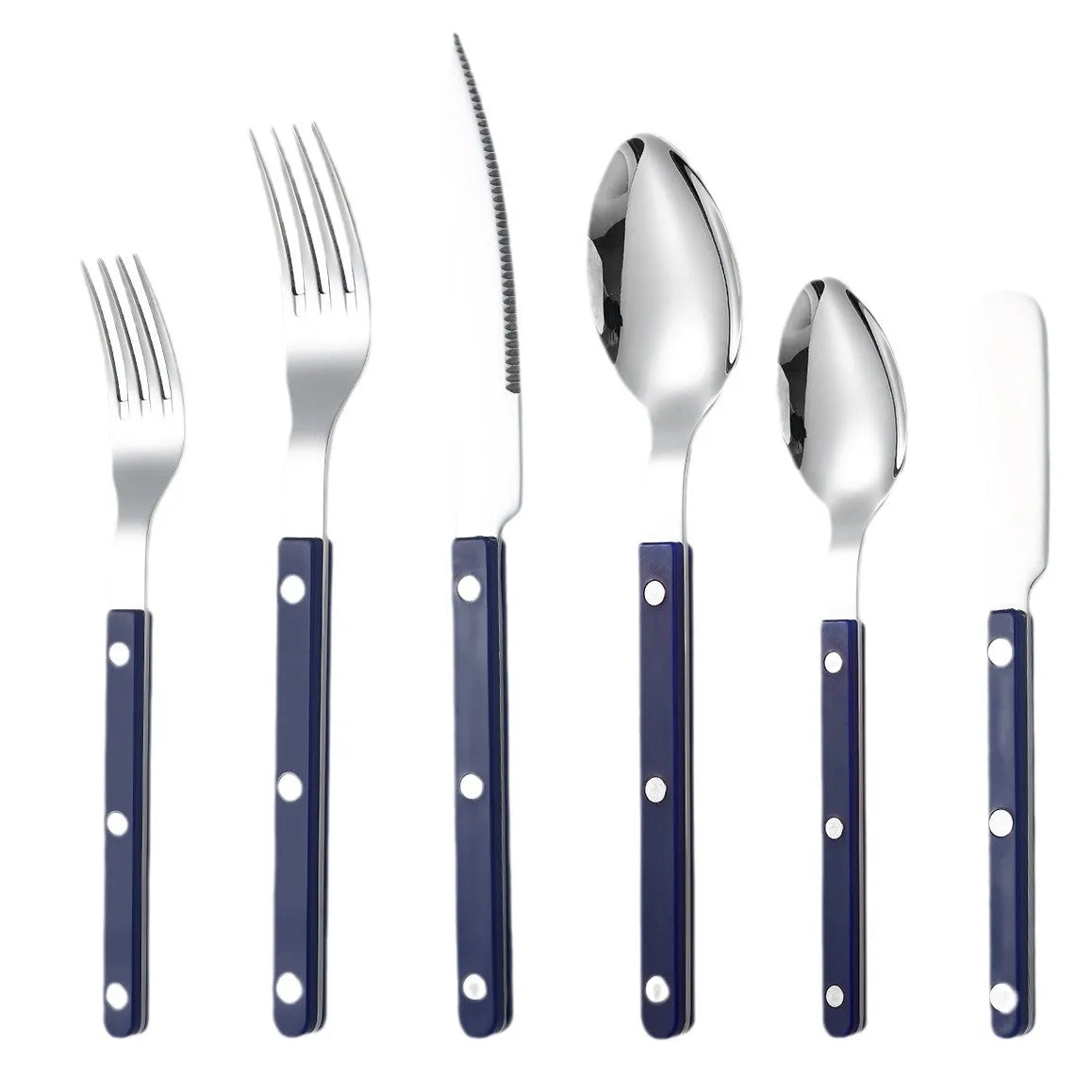 Fashion New Colorful Handle 304 Cutlery Set  Stainless Steel Creativity Gift Flatware Knife Fork Spoon dinnerware set