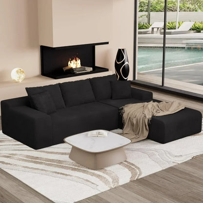 106” Modular Sectional Sofa, Cloud Sectional Couch with Deep Seat, Modern Modular L-Shape Sofa Couch with Chaise