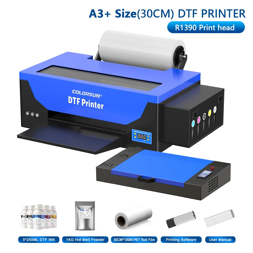 Colorsun A4/A3 DTF Printer Impressora T-Shirt Printing Machine A3/A4 DTF Printers For T-Shirt Hoodies Cloth all Fabric