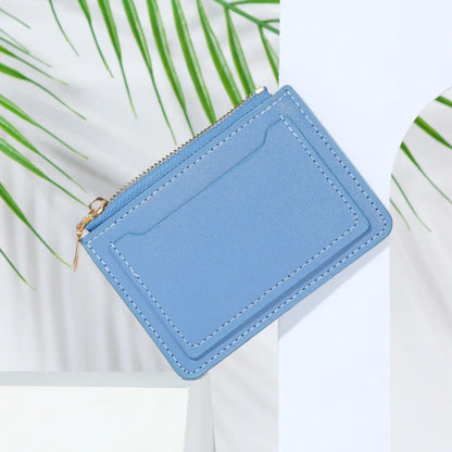 Women Wallets PU Leather Female Purse Mini Hasp Solid Multi-Cards Holder Coin Short Wallets Slim Small Wallet Zipper Hasp