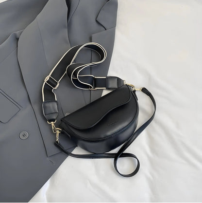 2025 New Trendy Women's Crossbody Saddle Bag - Niche Fashion Minimalist Casual Underarm Shoulder Bag