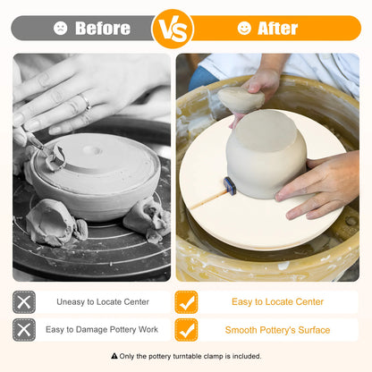 Pottery Turntable Clamp Portable Ceramic Trim Holder ABS Pottery Machine Giffin Grip Centering Clamp for Beginners Professionals