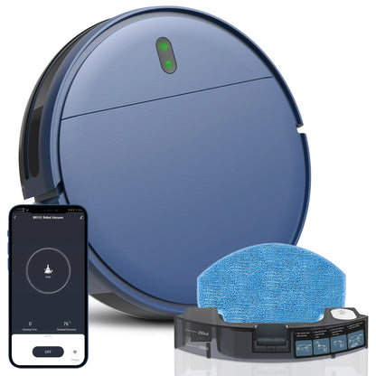 RAYFURN Robot Vacuum Cleaner 6000Pa Power Auto Charging App Control Water Tank Wet Mopping Robot Vacuum Cleaner Electric Sweeper