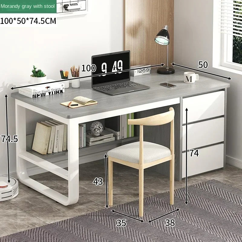 Drawers Study Office Desk Bedroom Student Setup Organizers European Computer Desk Floor Legs Mesa De Computador Modern Furniture