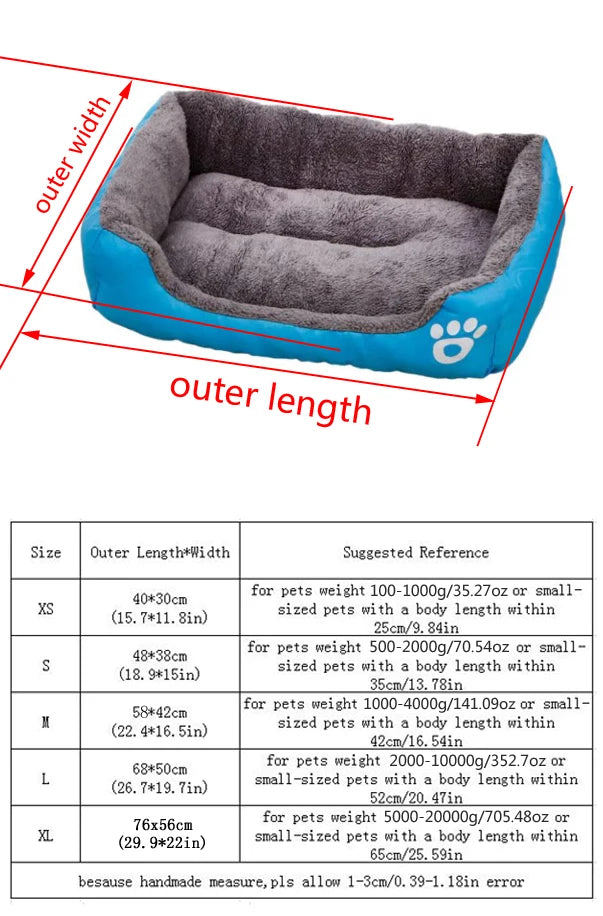 Colorful Warm Dog Kennel, Pet Mattress, Comfortable and Breathable Sleeping Bed for Large, Medium and Small Dogs