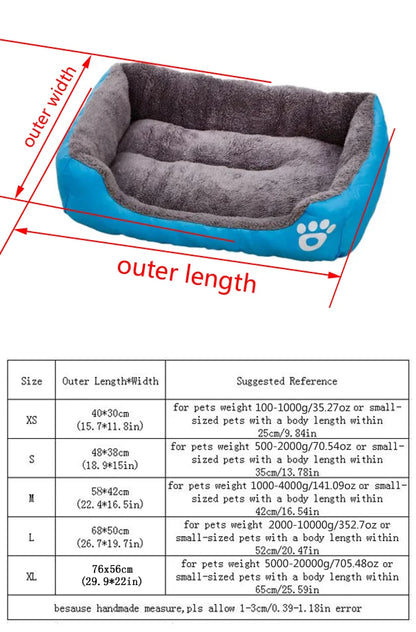 Colorful Warm Dog Kennel, Pet Mattress, Comfortable and Breathable Sleeping Bed for Large, Medium and Small Dogs