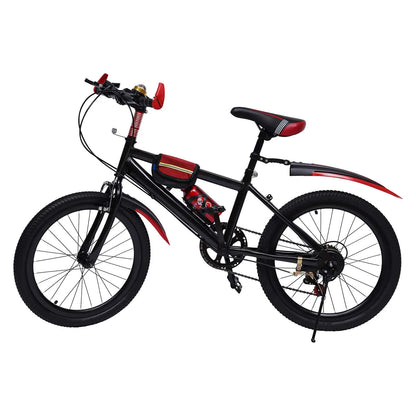 20" Mountain Bike Kids' Bicycles, 7 Speed Gears Children's Bike with Kettle&holder Height Adjustable for Riding on Roads