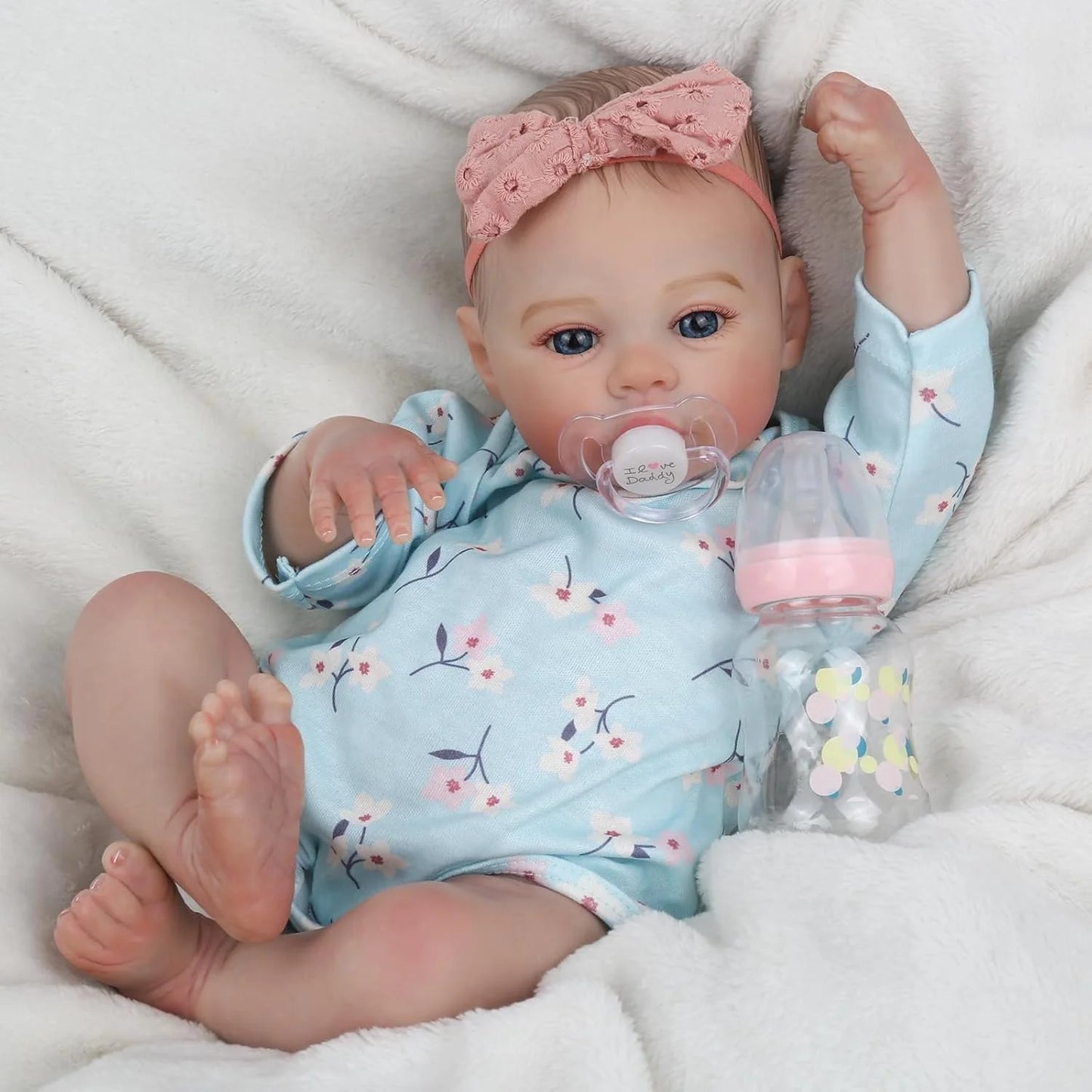 Risbecko 18 Inch Realistic Reborn Baby Doll - 45cm Handmade Reborn Preemie Baby Newborn Kids Toy Figure Gift Girl Dolls
