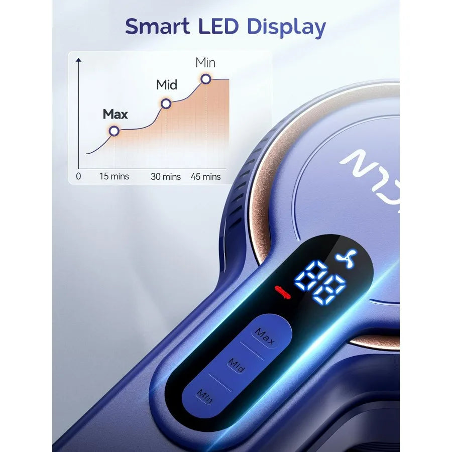 Cordless Vacuum Cleaner, 23kpa Powerful Lightweight Stick Vac with LED Headlights, 3 Modes, 45 Mins Runtime, Rechargeable Portab