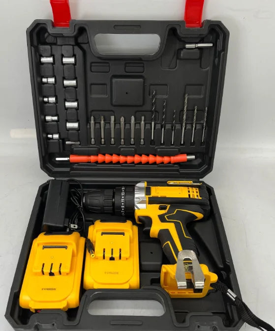 Rechargeable Electric Hand Drill, Pistol Drill, Electric Screwdriver, Household Impact Hand Drill Tool,Use MT Battery