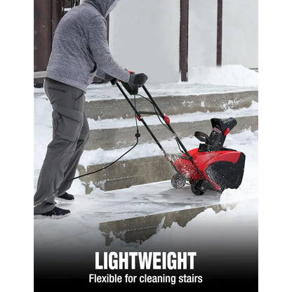 18-Inch Corded Snow Blower Electric Snow Thrower with 15-Amp Motor 30' Throwing Distance DB7517