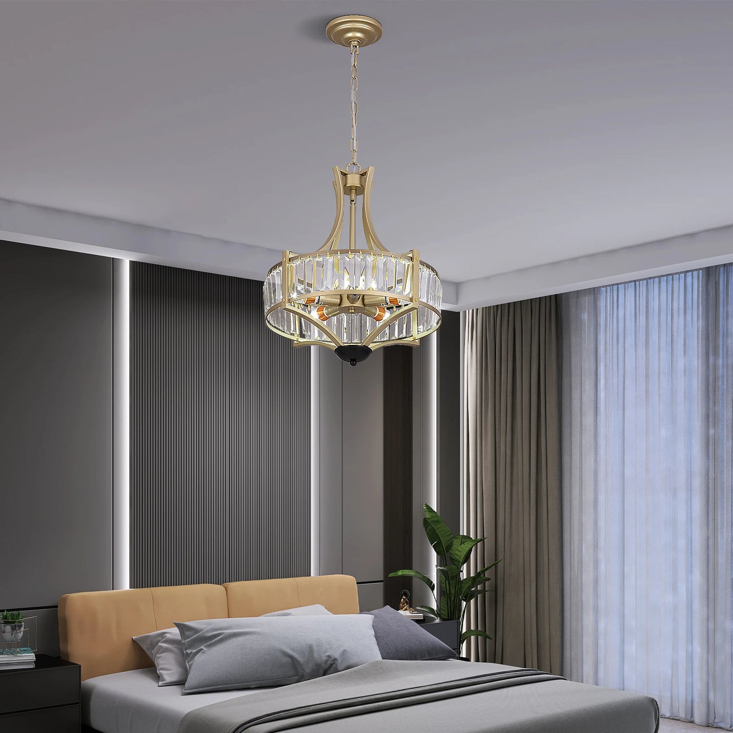 VETRULUS Luxury Crystal Pendant Ceiling Lamp  Home Decoration Living Room Bedroom Chandelier Ceiling Light Modern Lighting