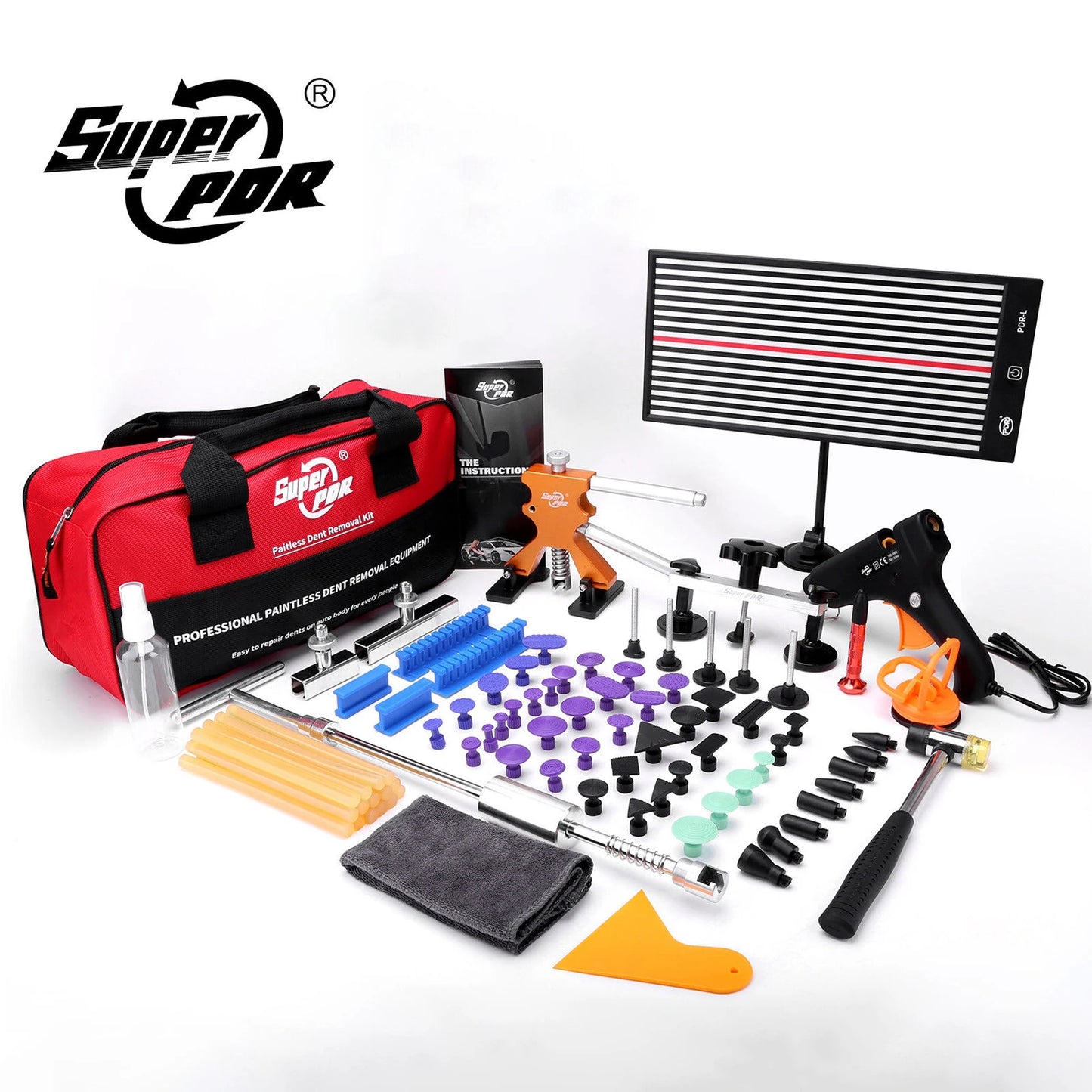 PDR Car Paintless Dent Repair Tools Kit Dent Removal Car Body Repair Kit Removal Dent Puller Tool Kit Car Tools for Auto Repair