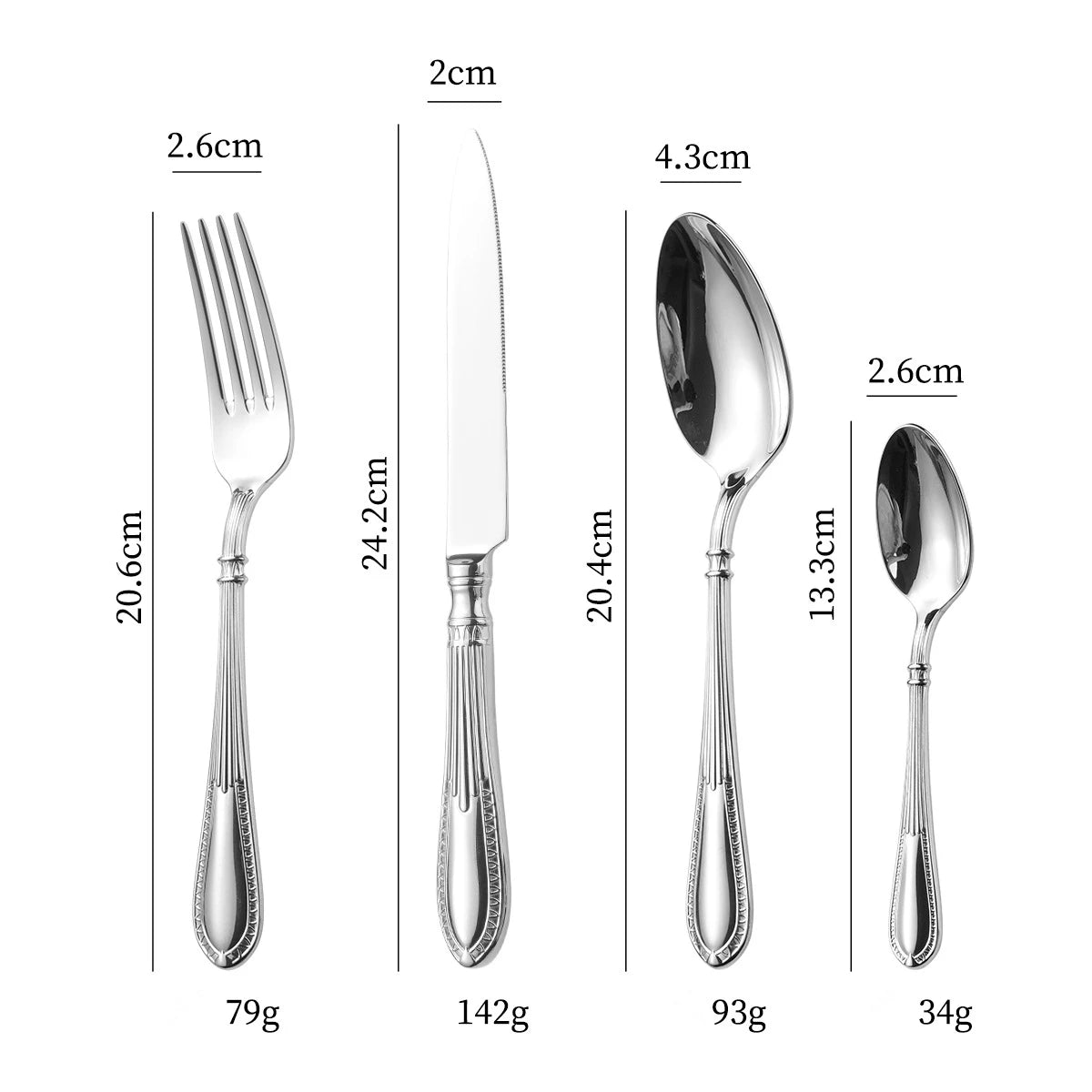 20Pcs Gold Stainless Steel 304 Dinnerware Set 18/10 Dinner Knife Fork Cutlery Set Service For 4 Drop Shipping