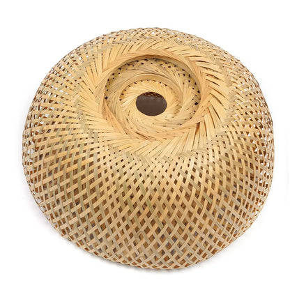 Vintage Bamboo Wicker Rattan Shade Pendant Light Hanging Ceiling Lamp Fixture Chandeliers