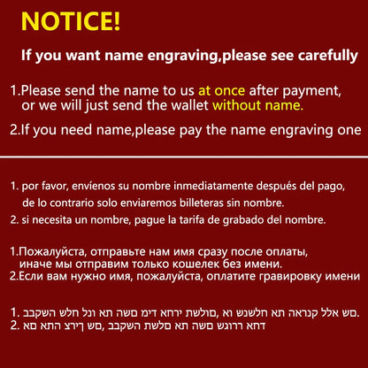 Baellerry Mini Men Card Wallets Name Print 9 Card Holders Zipper Card Wallet PU Leather Thin Male Card Purse Mini Carteria