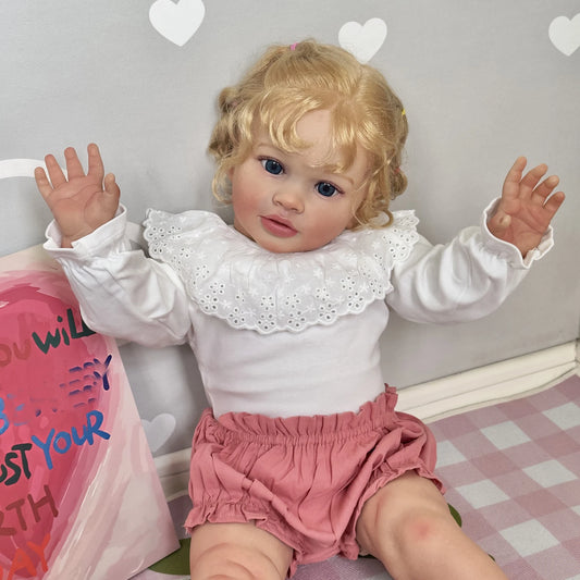 1PC 26inches Pippa Already Painted Finished Doll Reborn Toddler Huge Baby Siz Lifelike Soft Touch