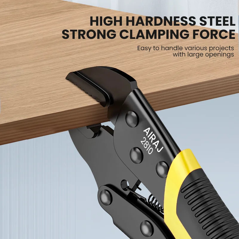 5 pcs AIRAJ Locking Pliers Set Quick Release Curved Mouth Powerful Pliers Versatile Tool For Strong Clamping/Twisting/Metal Bend