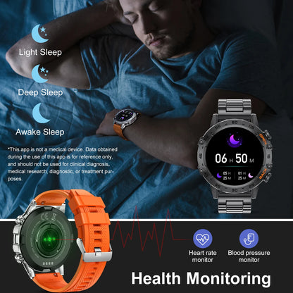 LIGE Outdoor Sports Smart Watch Men HD Screen Heart Rate Bluetooth Call IP68 Waterproof Business Smartwatch Men Watches For Man